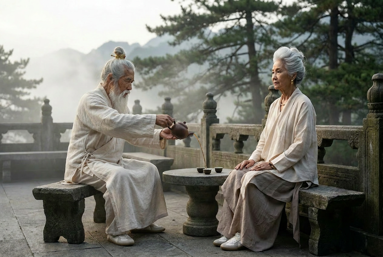 Madame Wu and Shifu Bai at Wudang