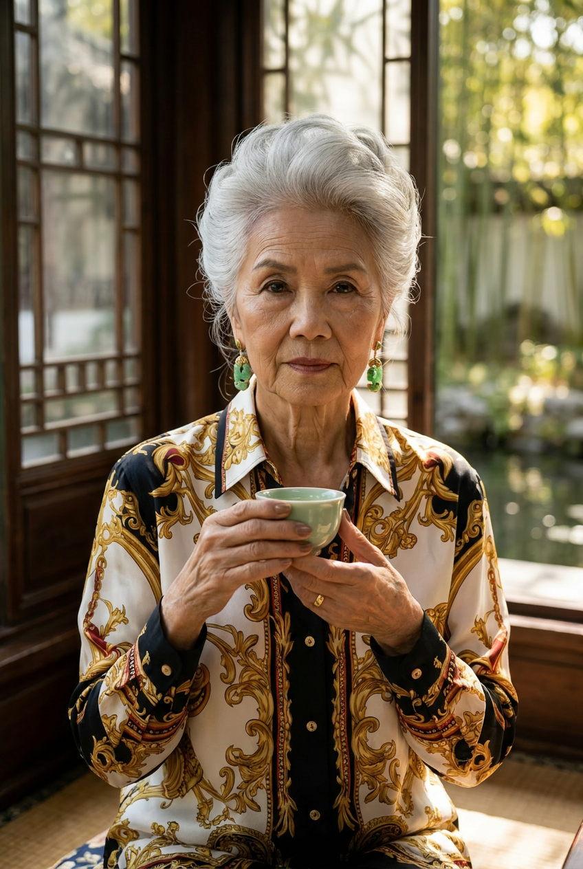 Madame Wu at the tea house