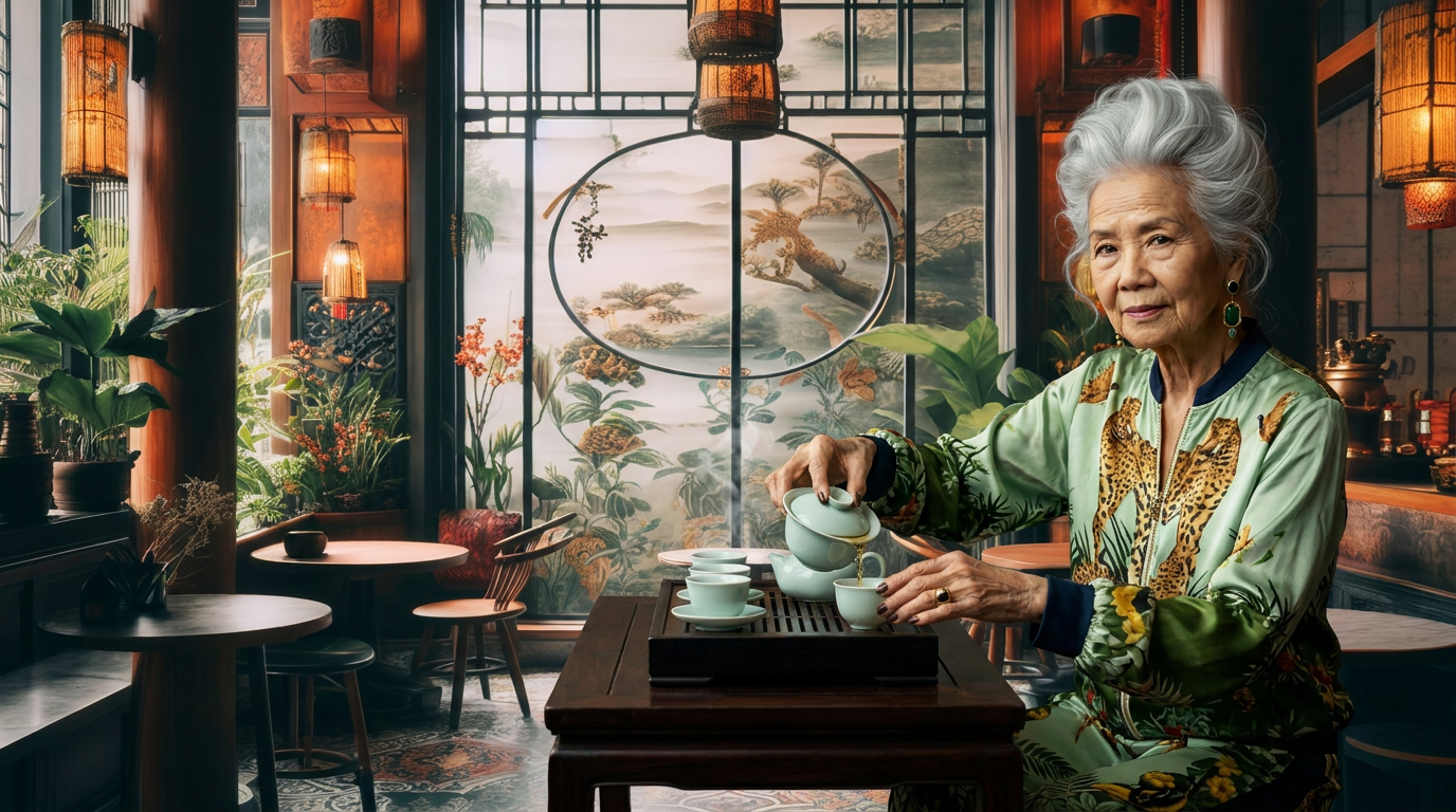Madame Wu at the tea house